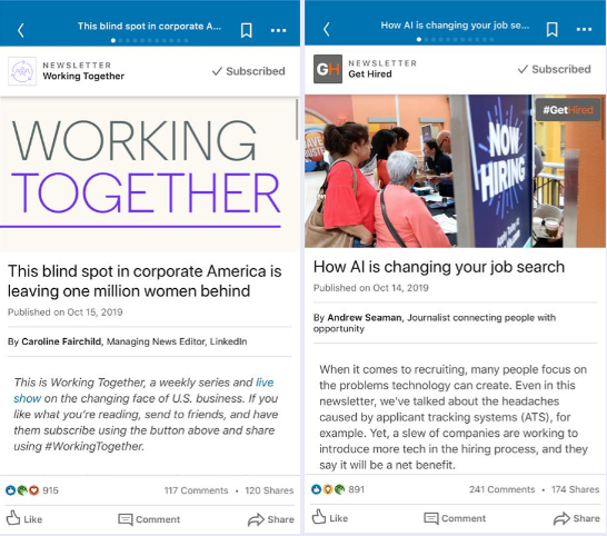 Personal Brand on LinkedIn - Newsletters