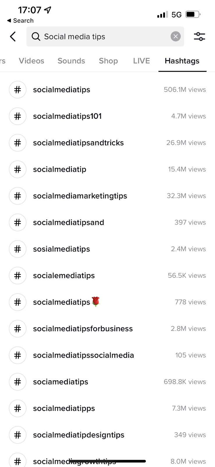 TikTok - Social Media Hashtags