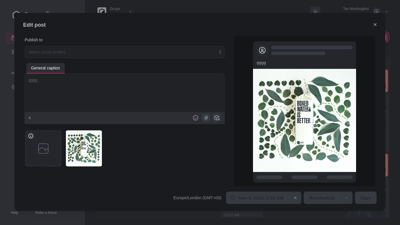 Ocoya v3.0 allows you to schedule posts straight from calendar