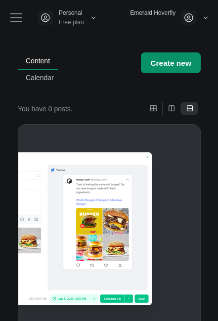 Ocoya v3.0 supports mobile view