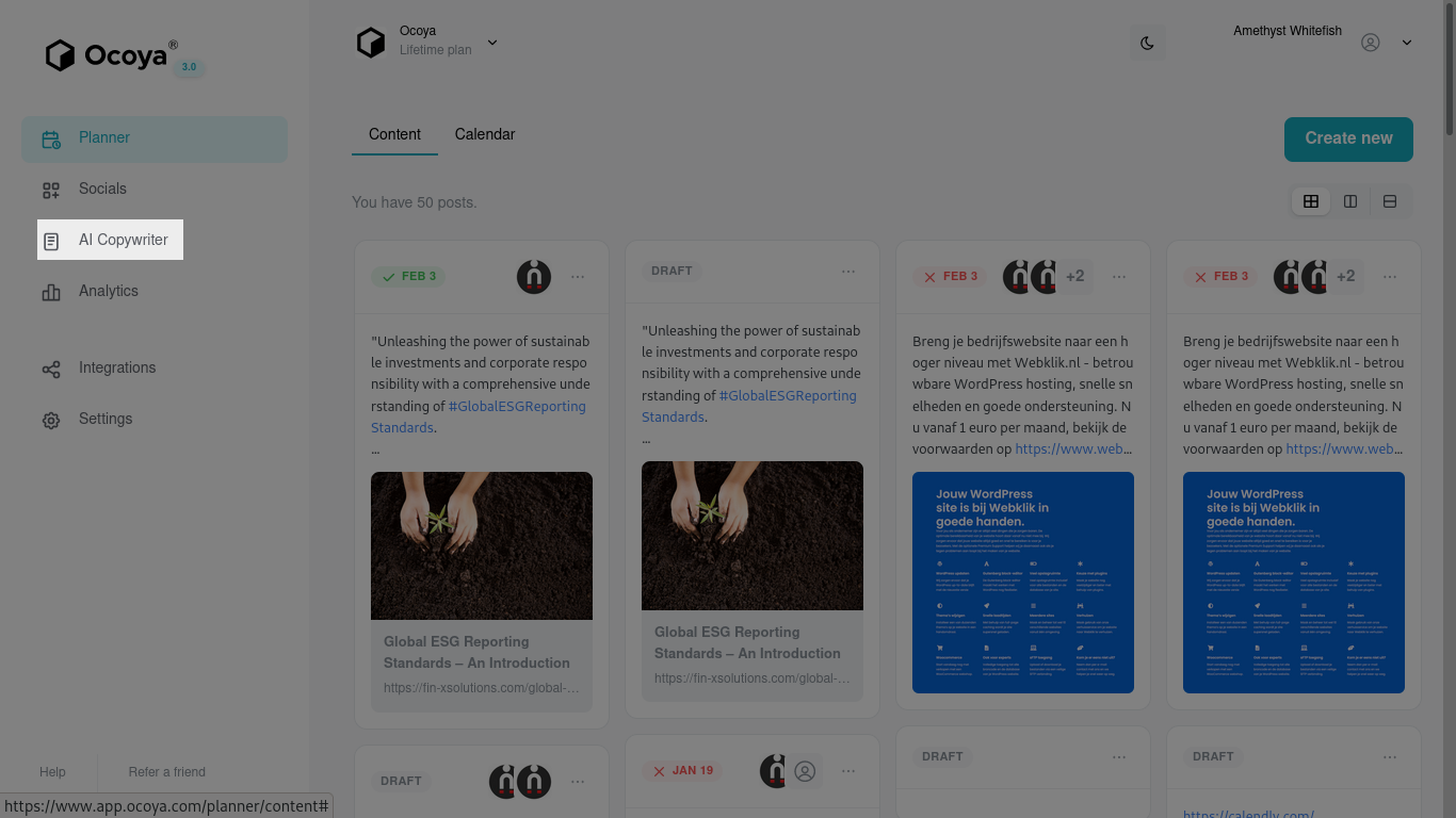 Ocoya's powerful AI copywriter can automatically generate Youtube descriptions for you