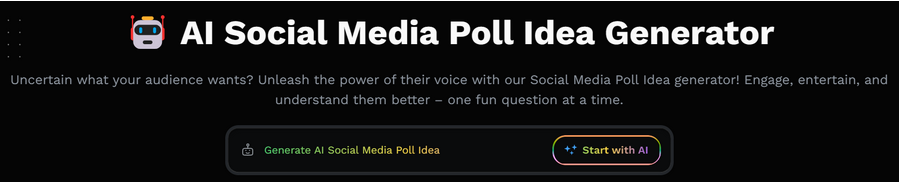 Taskade AI social media poll generator